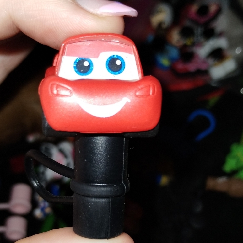 Homemade Lightening Mcqueen Doorables Straw Topper